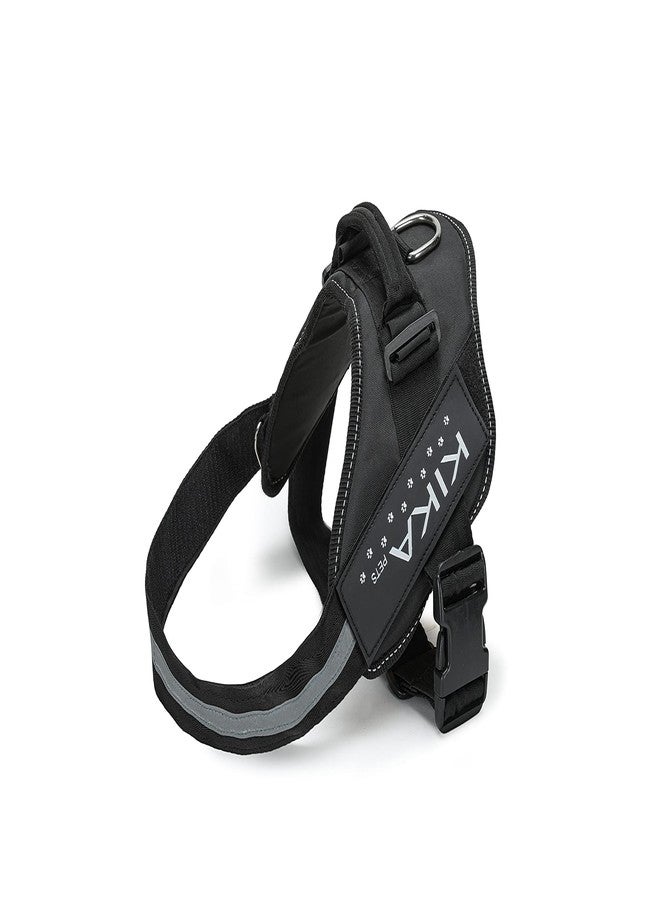 KIKA Dog Harness, No-Pull Reflective Dog Vest, Breathable Adjustable Pet Harness with Handle for Outdoor Walking - No More Pulling, Tugging or Choking,Black - Image 1